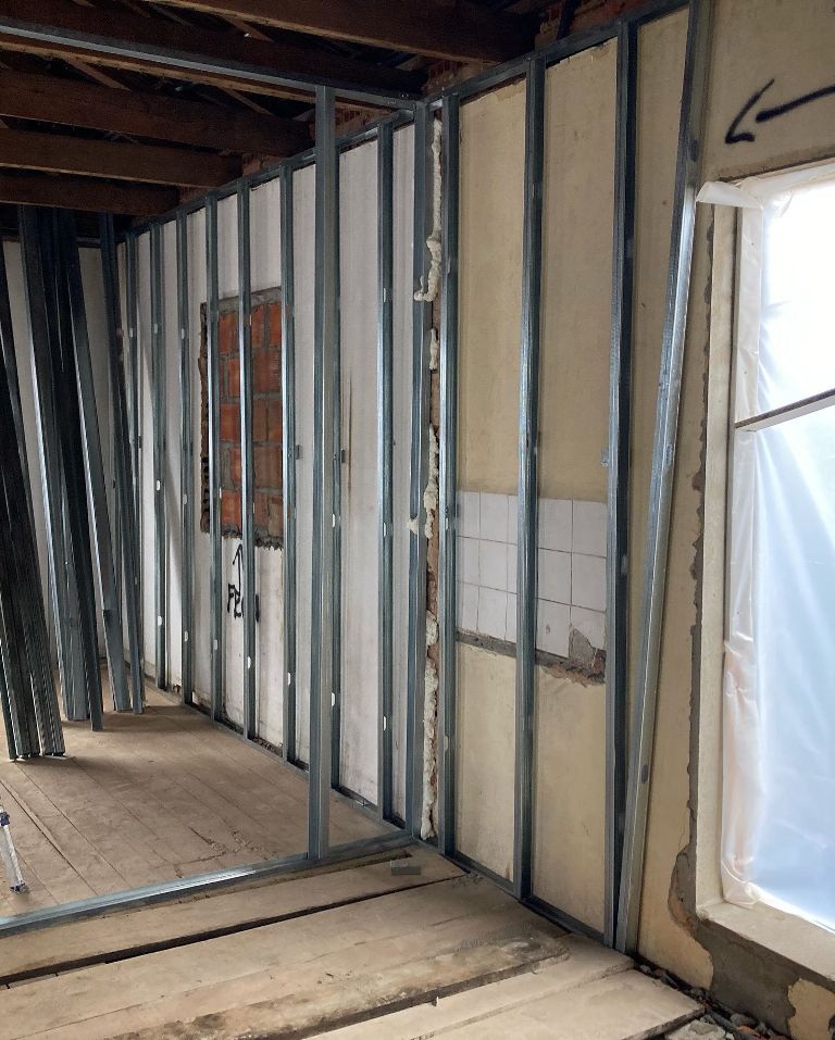 Obra em curso — estrutura pladur fase inicial
